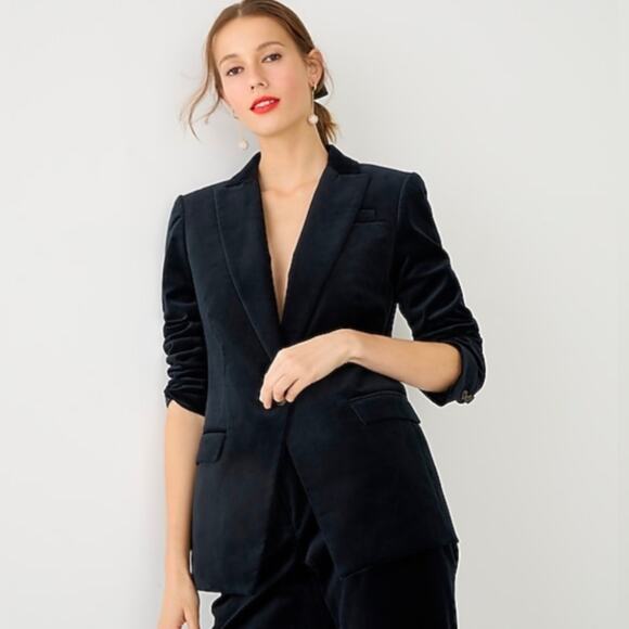 J.Crew Velvet Willa Black/Navy Blazer, size 4 - Picture 1 of 11